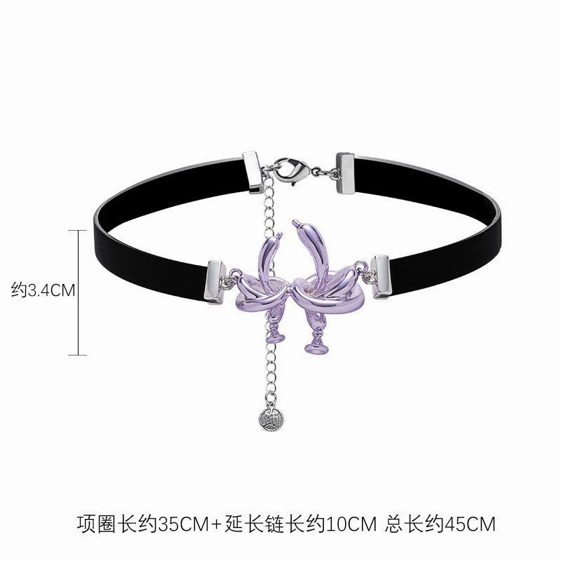 Wholesale Black Butterfly Hip Hop Hottie Personalized Pearl Necklace