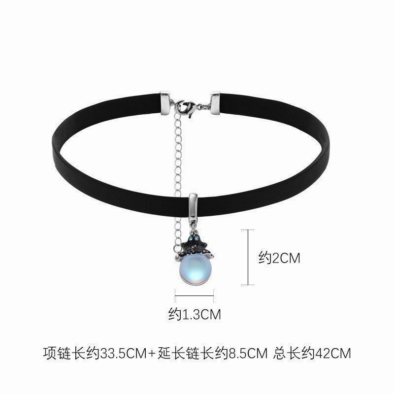 Wholesale Black Butterfly Hip Hop Hottie Personalized Pearl Necklace
