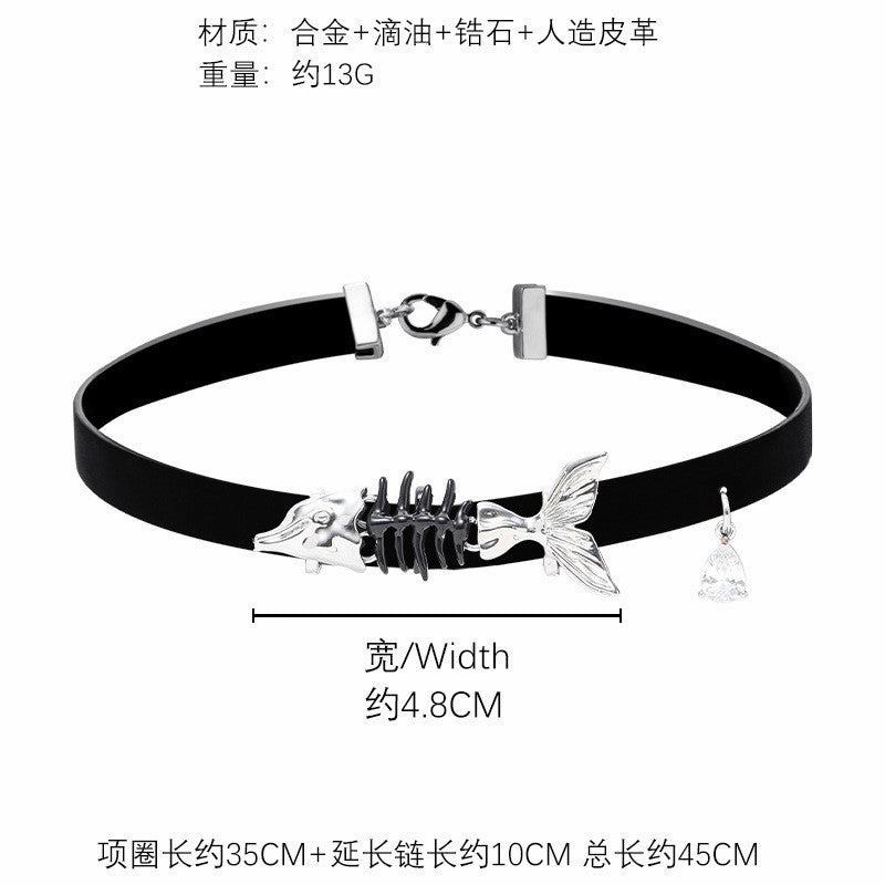 Wholesale Black Butterfly Hip Hop Hottie Personalized Pearl Necklace