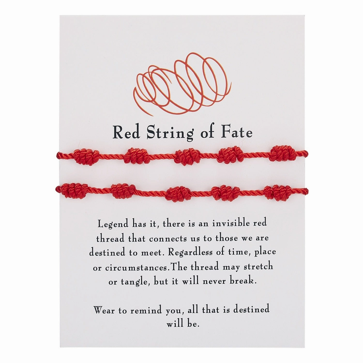 Wholesale Black Rope 7 Knot White Card Bracelet
