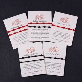 Wholesale Black Rope 7 Knot White Card Bracelet