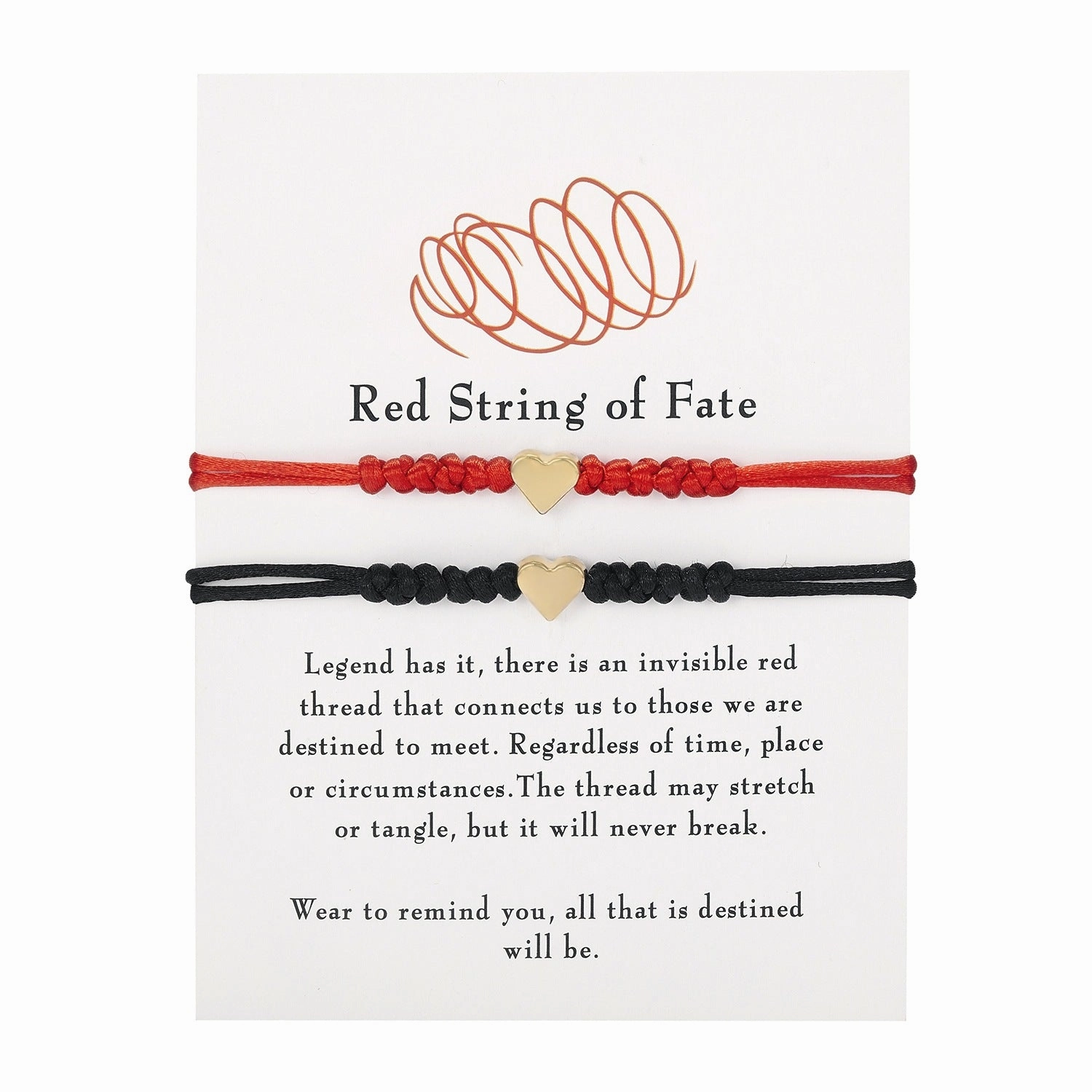Wholesale Black Rope 7 Knot White Card Bracelet