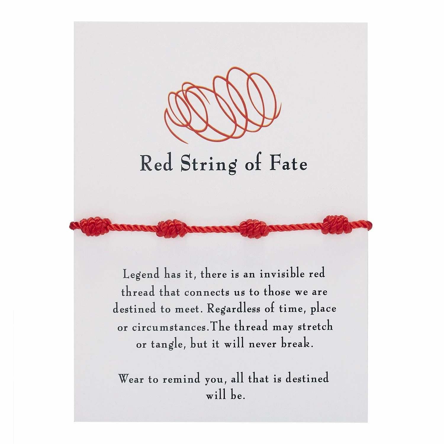 Wholesale Black Rope 7 Knot White Card Bracelet