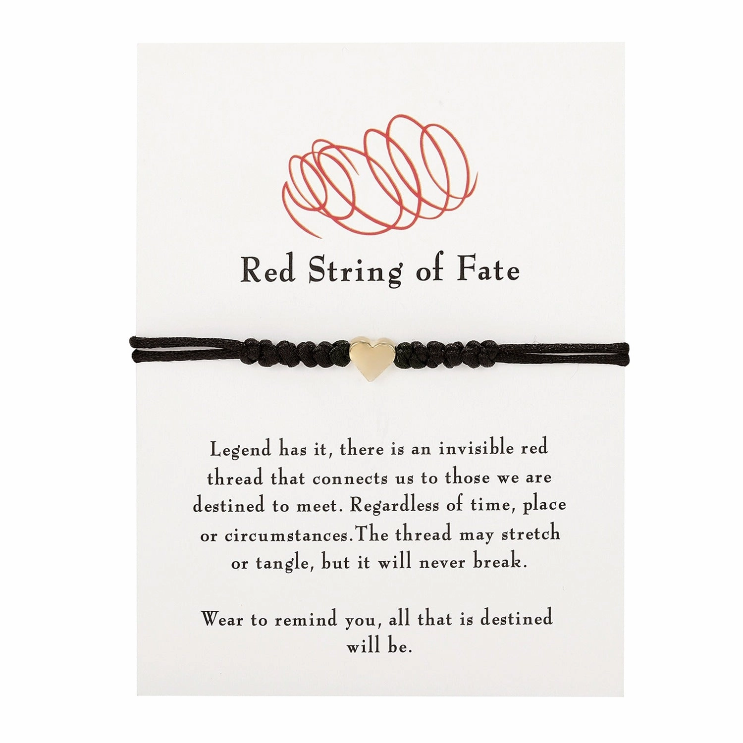 Wholesale Black Rope 7 Knot White Card Bracelet
