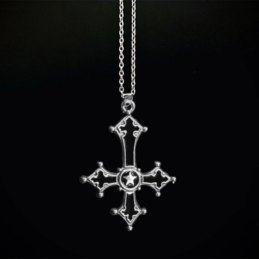 Wholesale Blood Red Gothic Inverted Cross Pendant Necklace