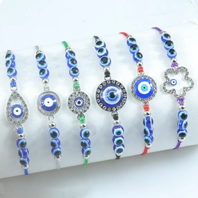 Wholesale Blue Devil Eye Braided Bracelet