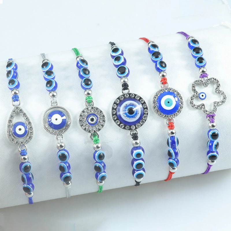 Wholesale Blue Devil Eye Braided Bracelet
