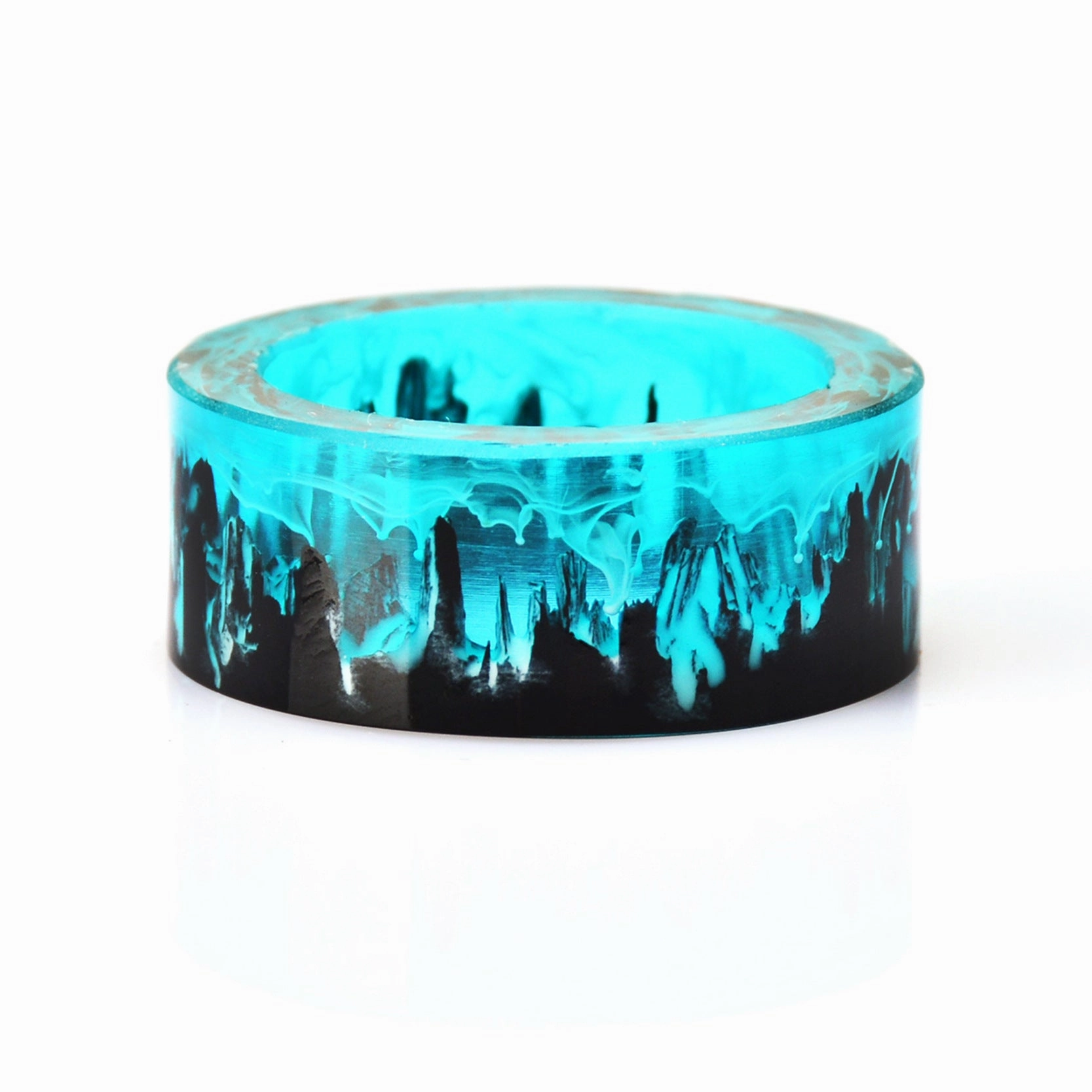 Wholesale Blue  Magic Forest diy handmade resin ring