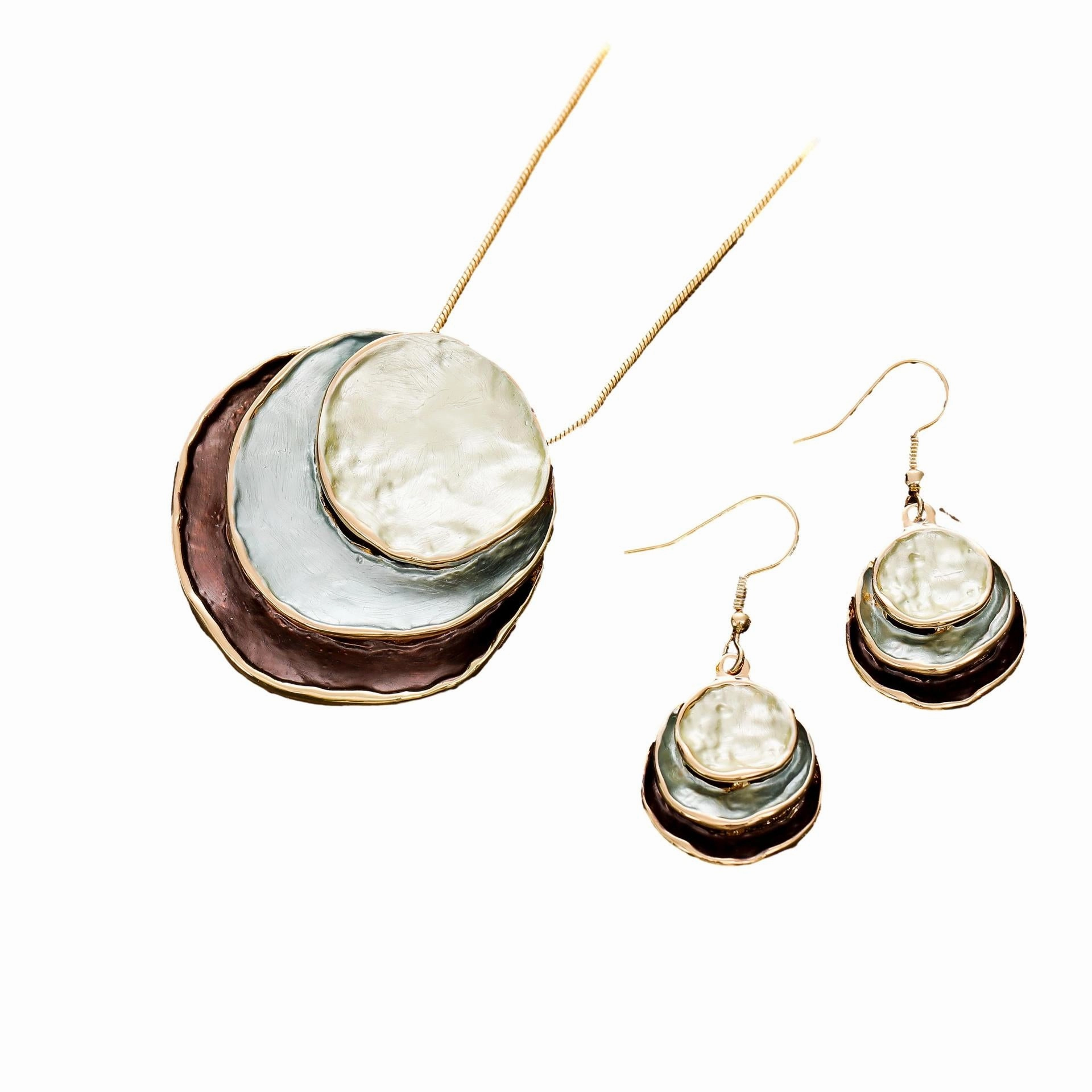 Wholesale Bohemian Colorful Hoop Hollow Dangle Earrings Set Necklaces