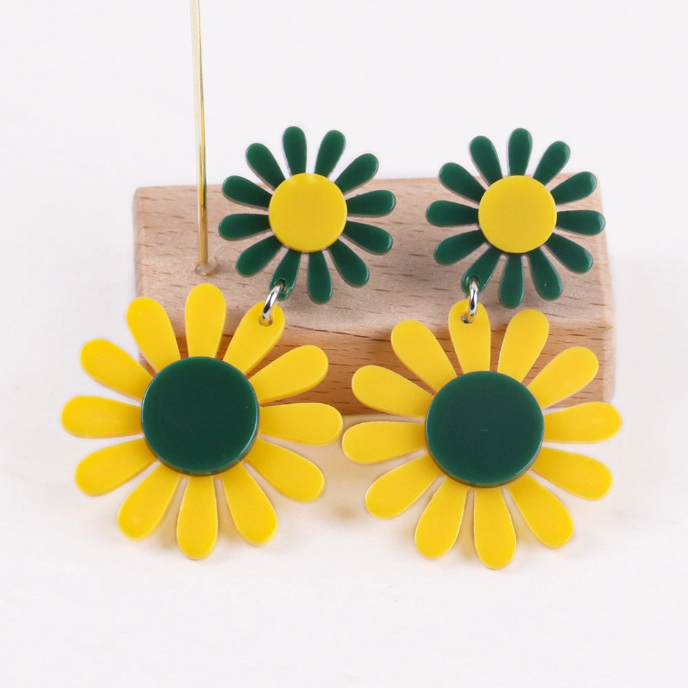 Wholesale Bohemian Daisy Acrylic Earrings