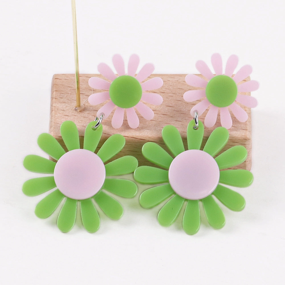 Wholesale Bohemian Daisy Acrylic Earrings