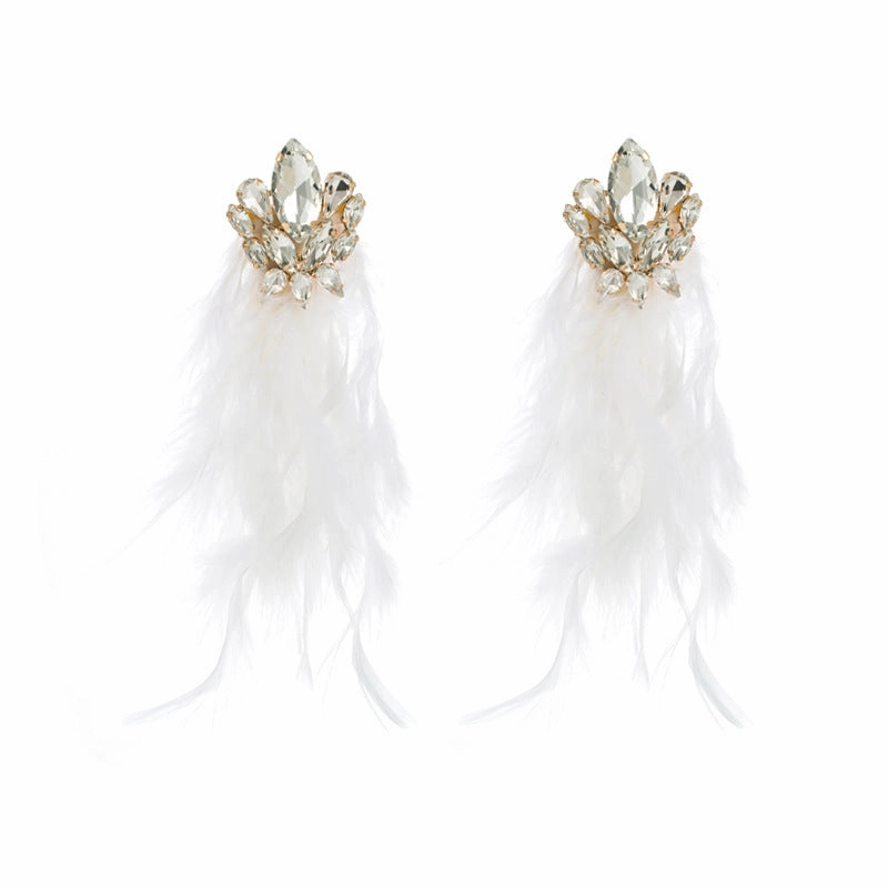Wholesale Bohemian Diamond Flower Alloy Earrings