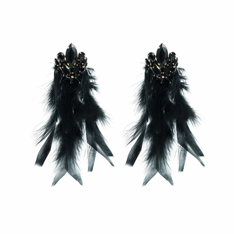 Wholesale Bohemian Diamond Flower Alloy Earrings