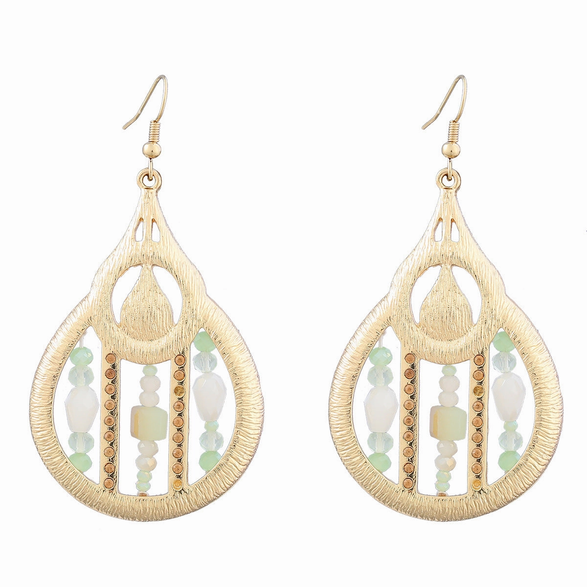 Wholesale Bohemian Drop Diamond Alloy Earrings