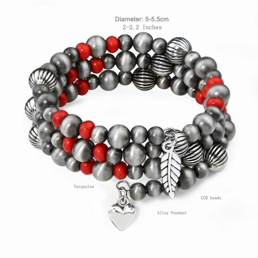 Wholesale Bohemian Ethnic Style Antique Tin Beaded Bracelet