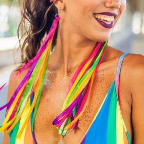 Wholesale Bohemian Ethnic Style Beach Big Hoop Tassel Earrings