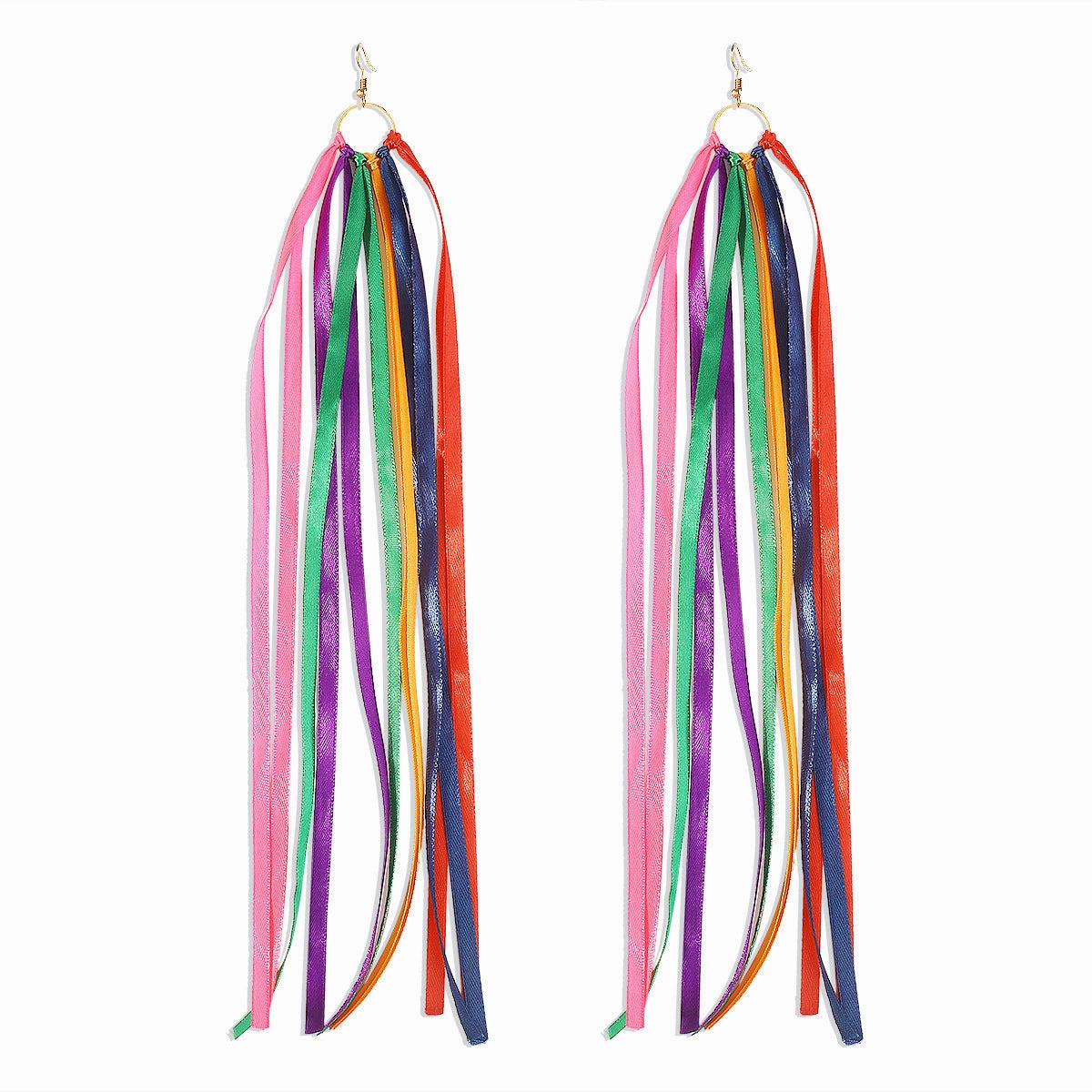 Wholesale Bohemian Ethnic Style Beach Big Hoop Tassel Earrings