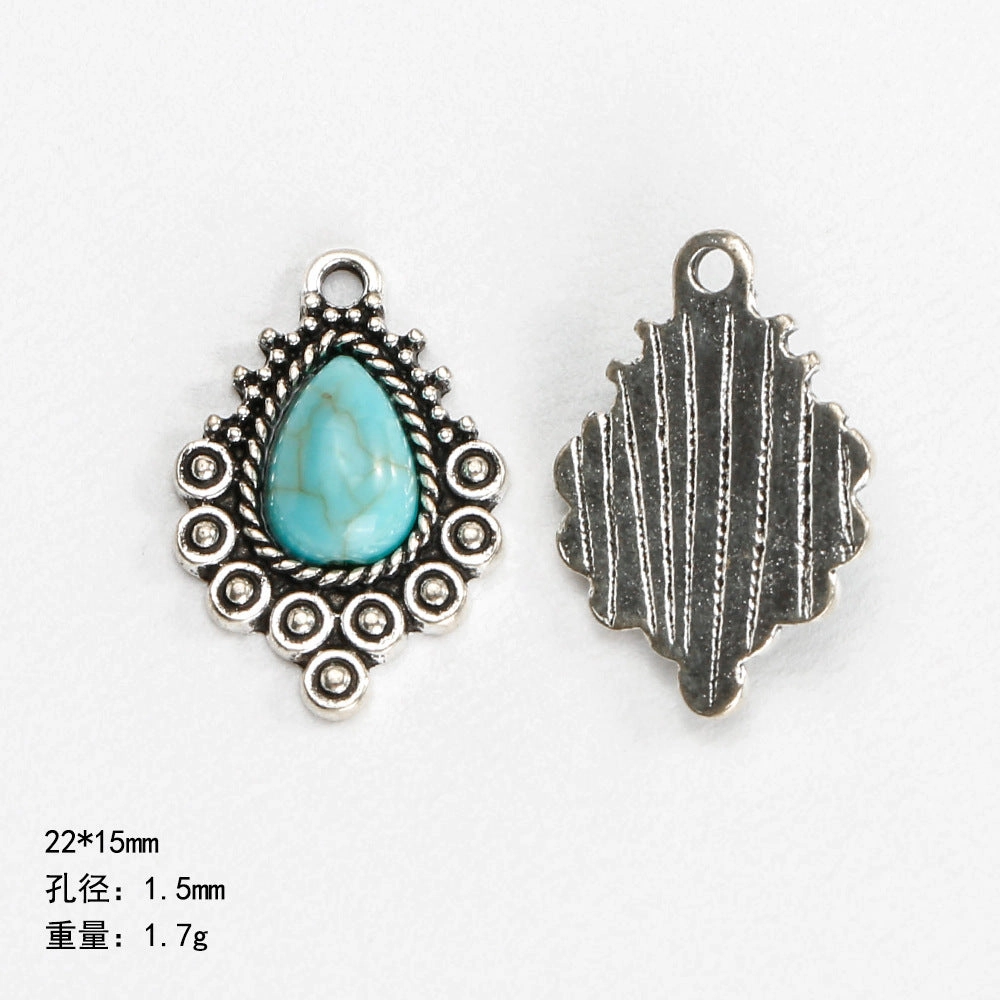 Wholesale Bohemian ethnic style turquoise inlaid necklace bracelet