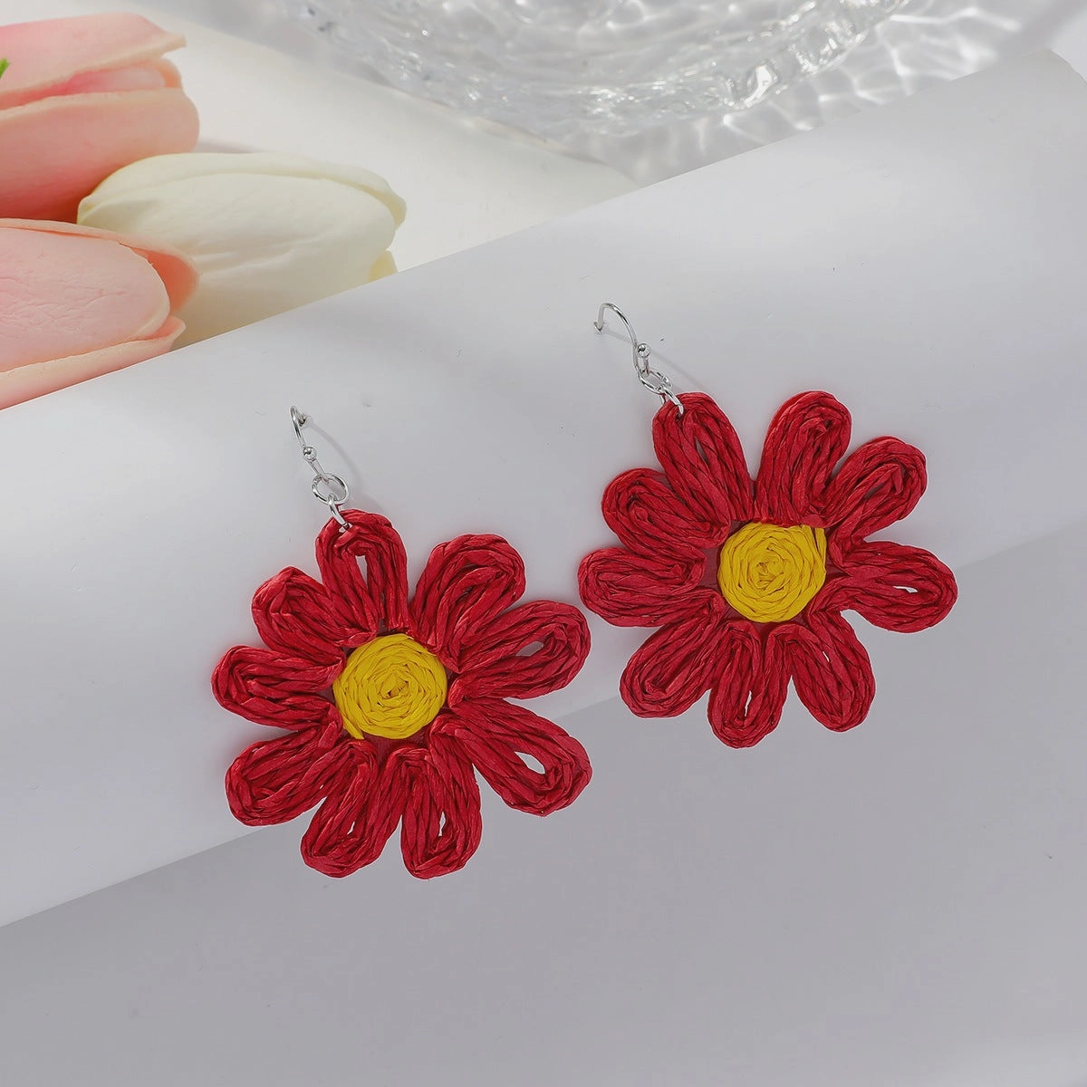 Wholesale Bohemian Exaggerated Flowers Acrylic Earrings