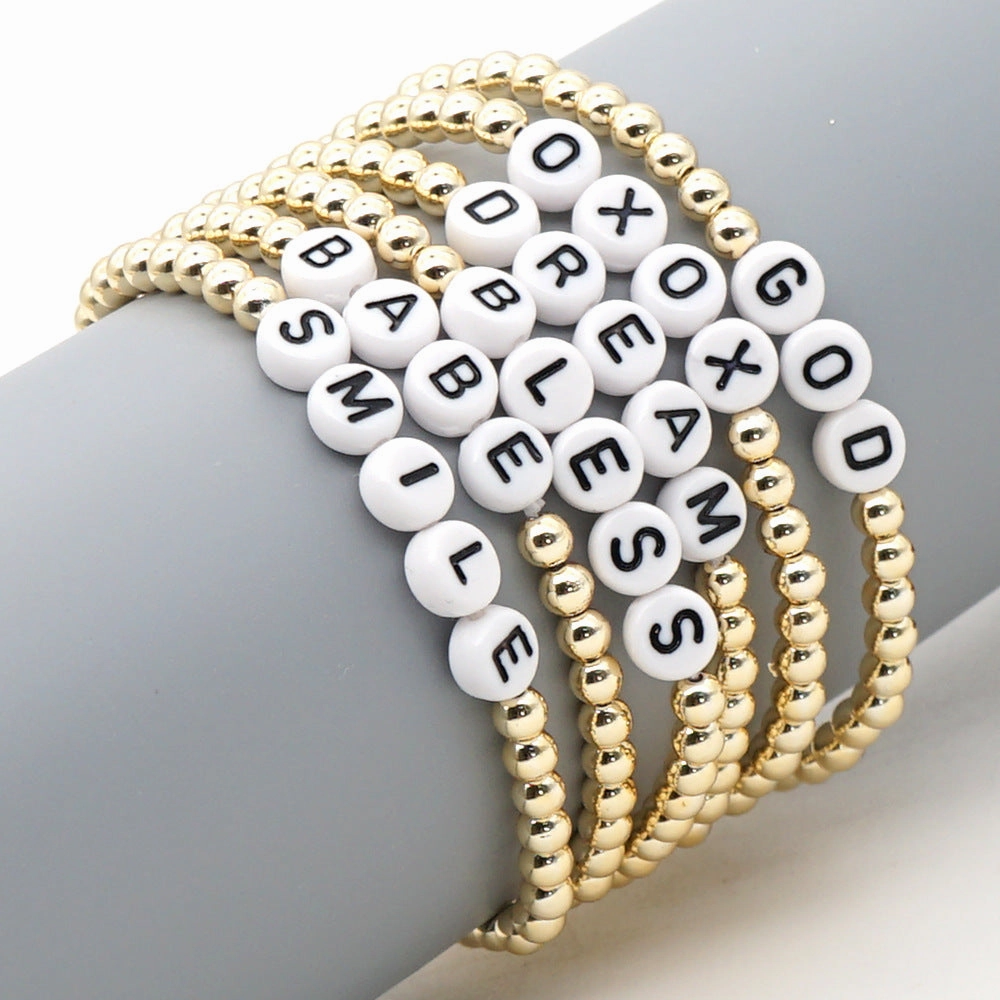 Wholesale Bohemian Gold Plated Acrylic Bracelet