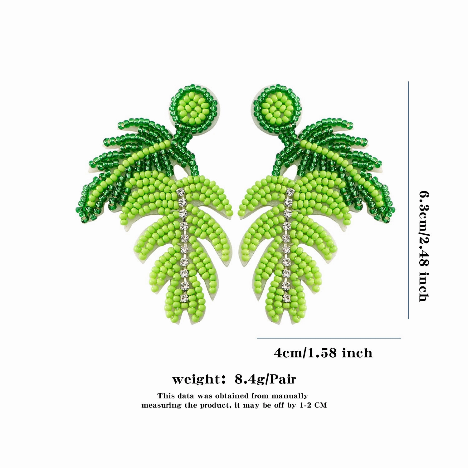 Wholesale Bohemian Handmade Beaded Fruit Series Rice Bead Earrings