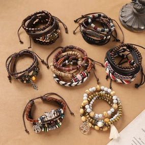 Wholesale Bohemian Handmade Exoticism Woven Multi-Layer Bracelet