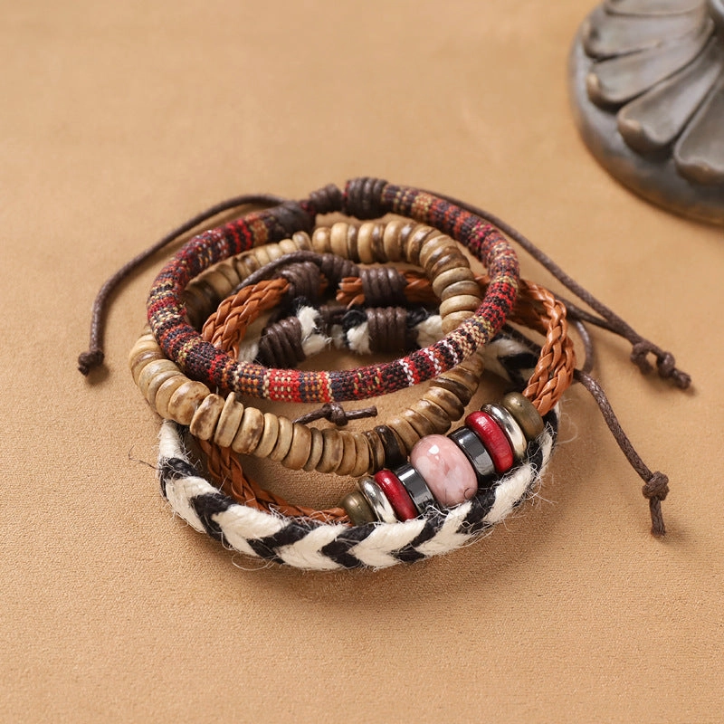 Wholesale Bohemian Handmade Exoticism Woven Multi-Layer Bracelet
