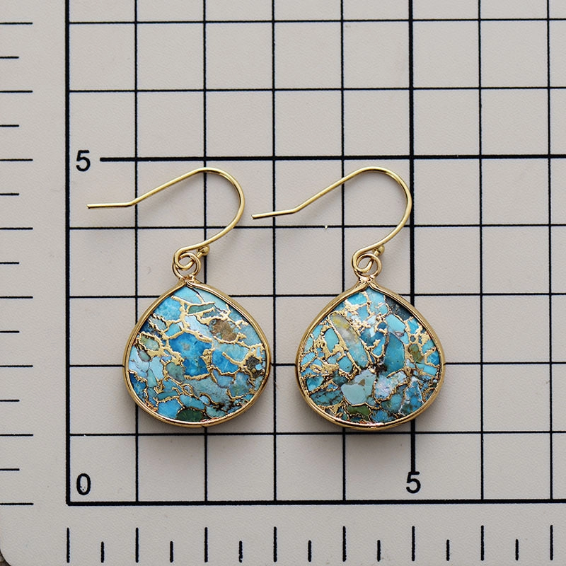 Wholesale Bohemian Natural Stone Water Drop Pendants and Earrings