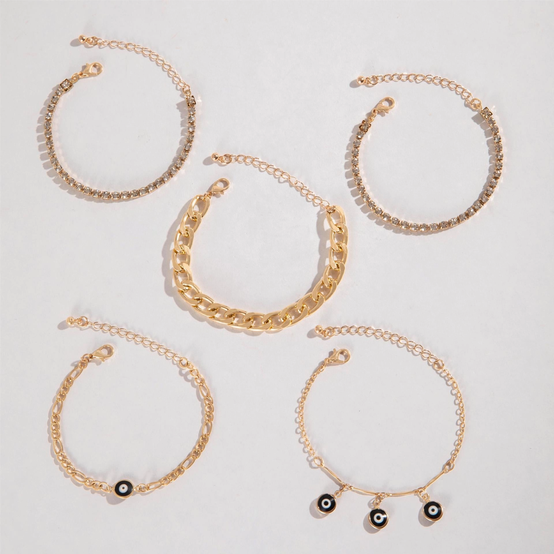 Wholesale Bohemian Personalized Evil Eye Bracelet Set