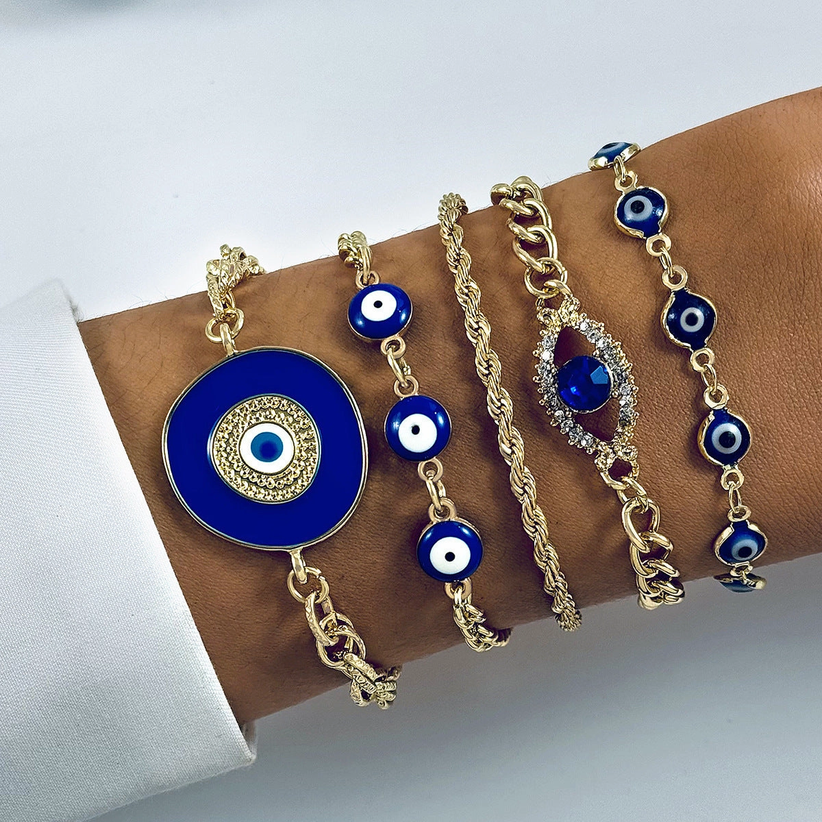 Wholesale Bohemian Personalized Evil Eye Bracelet Set