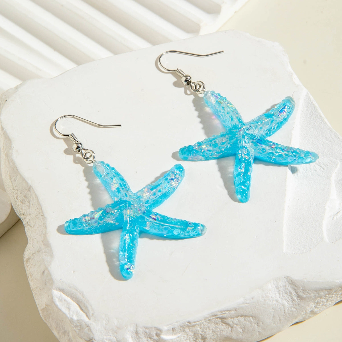 Wholesale Bohemian Resin Shellfish Starfish Holiday Style Ocean Series Earrings