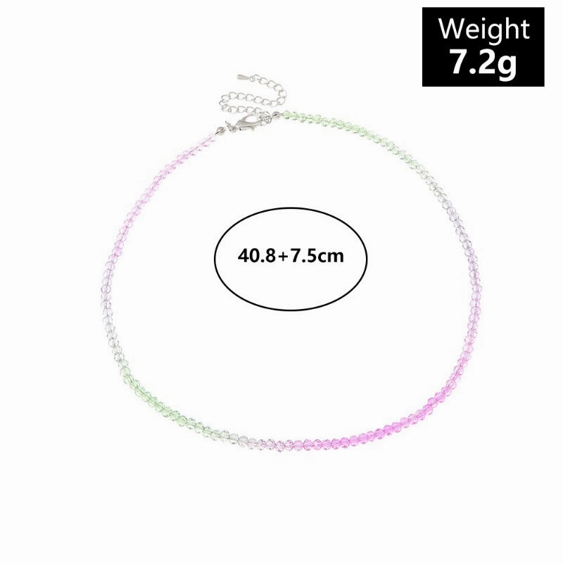 Wholesale Bohemian Short Handmade Creative Colorful Rice Bead Necklace Set