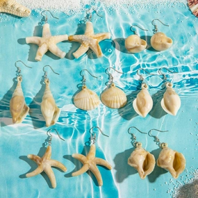 Wholesale Bohemian Starfish Shell Acrylic Earrings