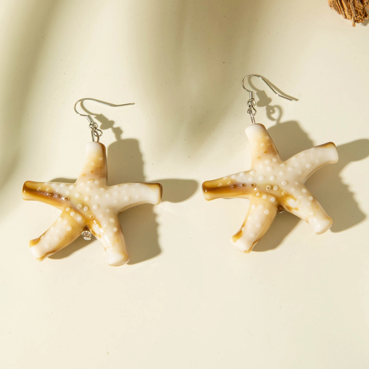 Wholesale Bohemian Starfish Shell Acrylic Earrings