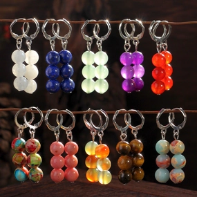 Wholesale Bohemian style natural stone earrings