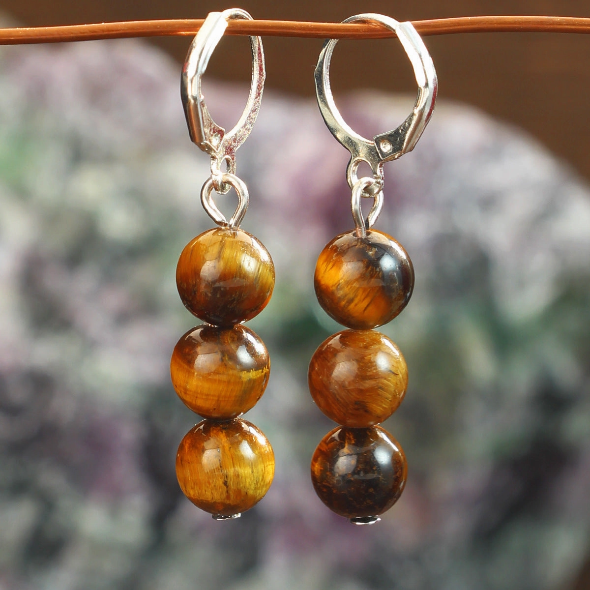 Wholesale Bohemian style natural stone earrings