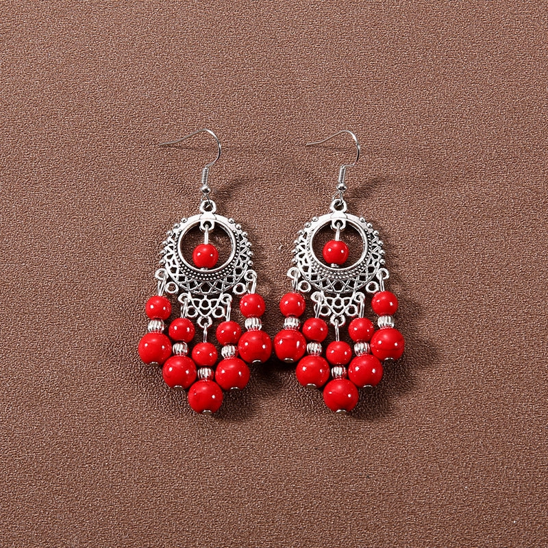 Wholesale Bohemian Tassel Turquoise Vintage Earrings