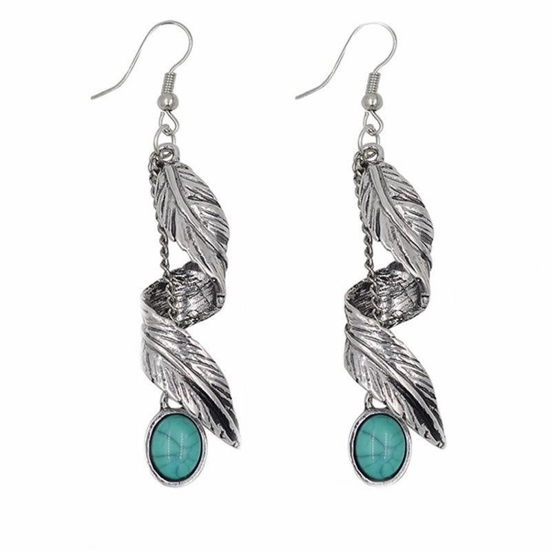 Wholesale Bohemian Tassel Vintage Turquoise Earrings