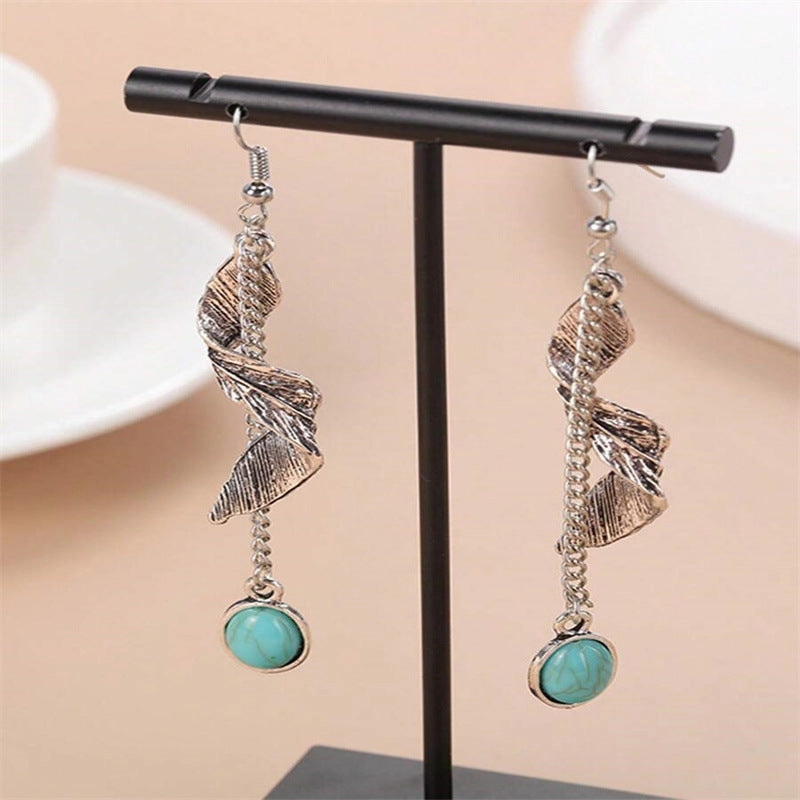 Wholesale Bohemian Tassel Vintage Turquoise Earrings