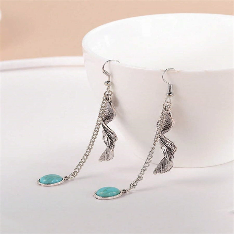 Wholesale Bohemian Tassel Vintage Turquoise Earrings