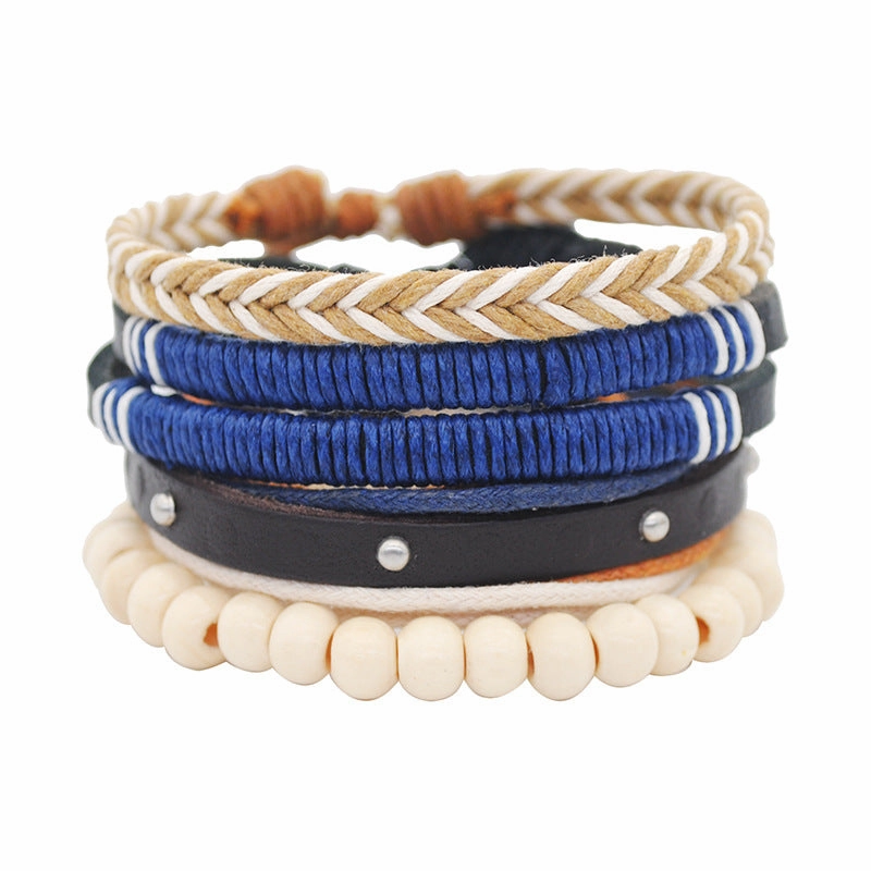 Wholesale Bohemian Vintage Woven Wax Rope DIY Bracelet