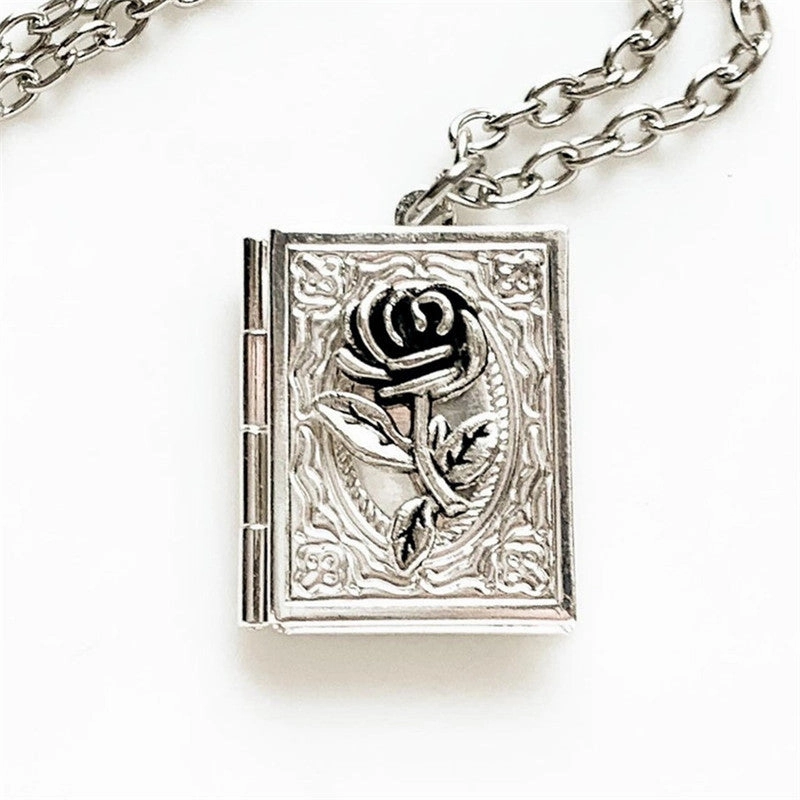 Wholesale Book Lock Photo Pendant Creative Necklace