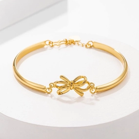 Wholesale Bow Plated 24K Gold Bracelet