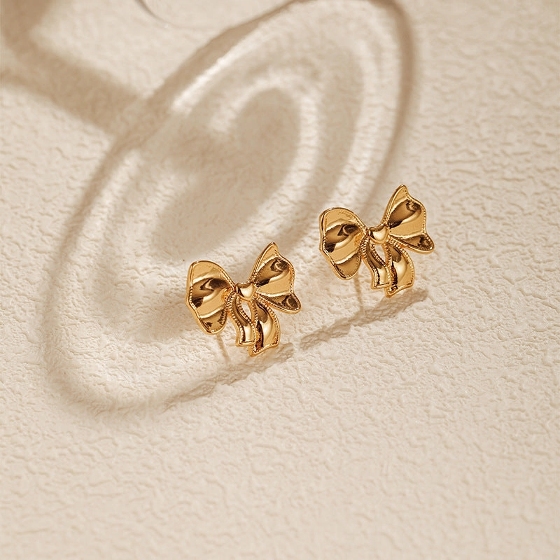 Wholesale Bow S925 Silver Needle Earrings