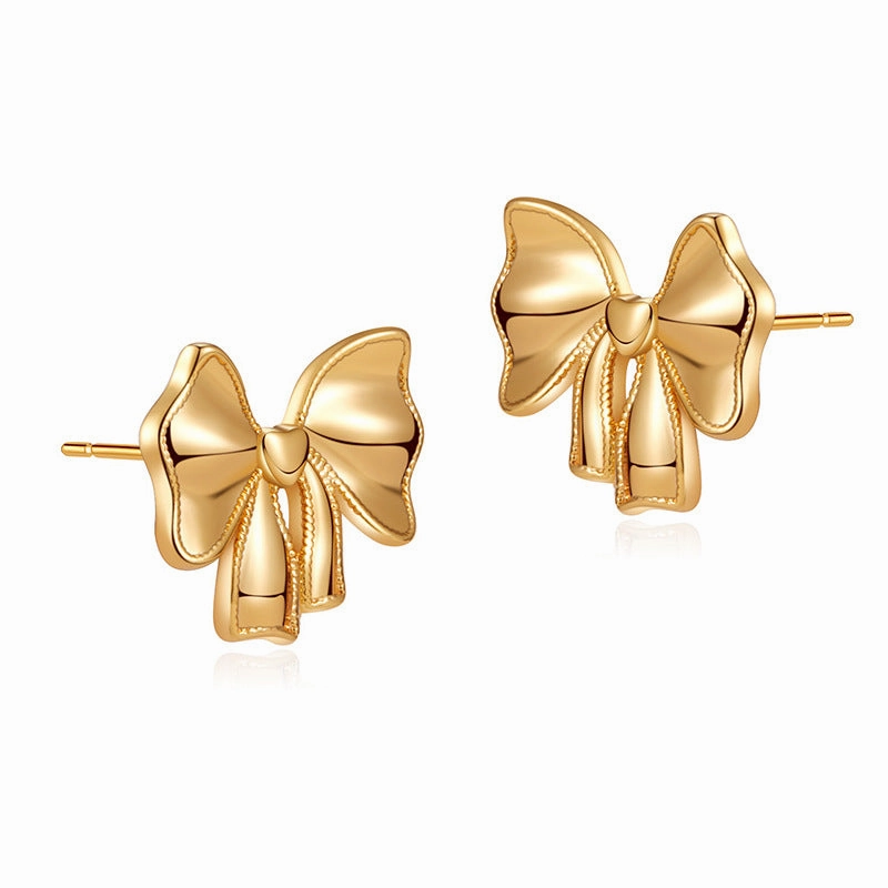 Wholesale Bow S925 Silver Needle Earrings