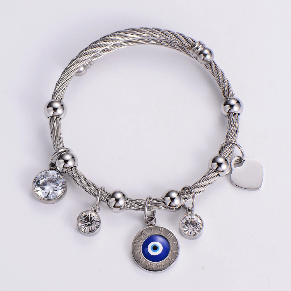Wholesale Bracelet Stainless Steel Devil Eyes OLY-BT-AIMILUO001