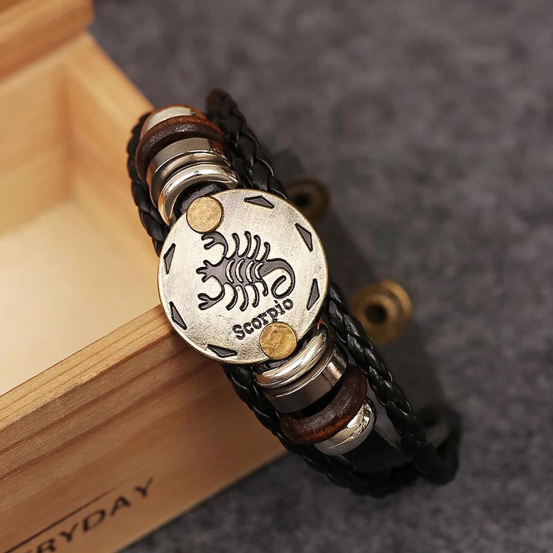 Wholesale Braided Rope Genuine Leather Alloy Buckle Bracelet