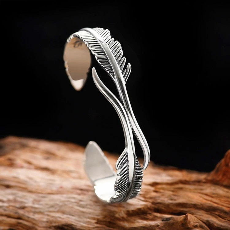 Wholesale Braided twist open alloy electroplating men's bracelet