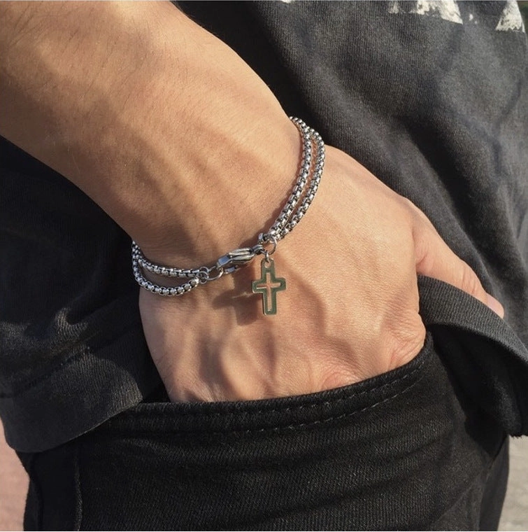 Wholesale Braided twist open alloy electroplating men's bracelet