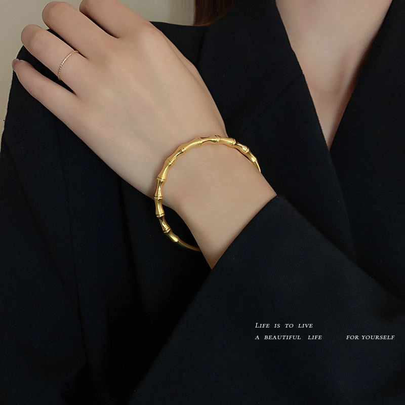 Wholesale Brass Bamboo Push Pull Bracelet